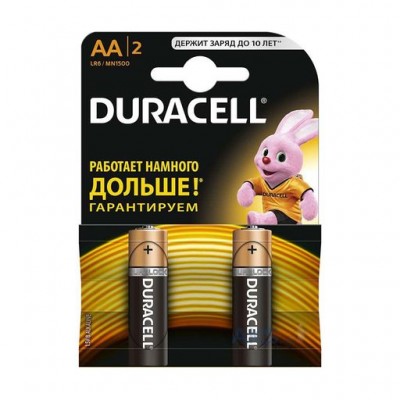 DURACELL Basic AA батарейки алкалінові 1.5V LR6 2шт Бельгія