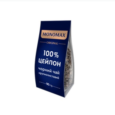 Чай чорний 90г, лист, 100% CEYLON КРУПНОЛИСТОВИЙ, МОNОМАХ