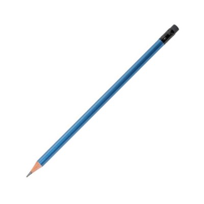 Олівець чорнографітний ECONOMIX METALLIC HB корпус асорті, загострений з гумкою