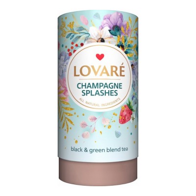 Чай бленд чорного та зеленого 80г, лист, "Shampagne splashes", LOVARE