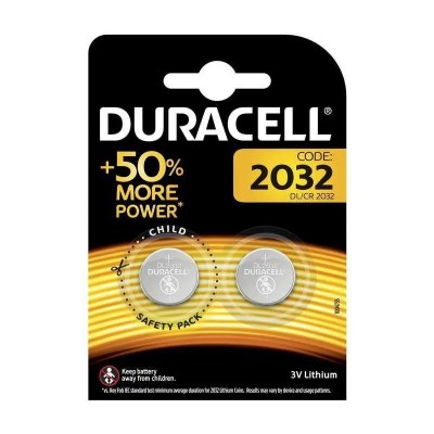 DURACELL пласкі батарейки литієві 3V 2032 2шт Китай