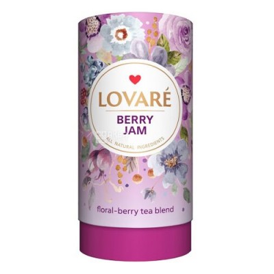 Чай Lovare, Berry Jam, фруктово-квітковий, 80 г (тубус)