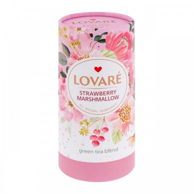 Чай зелений 80г, лист, "Strawberry Marshmallow", LOVARE