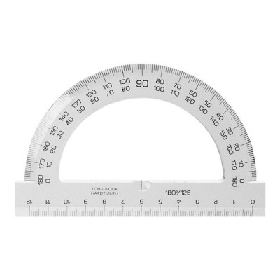 Транспортир 180/125, безкольоровий