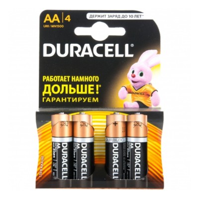 DURAСELL Basic AA бат. алкалінові 1.5V LR6 4шт Бельгія