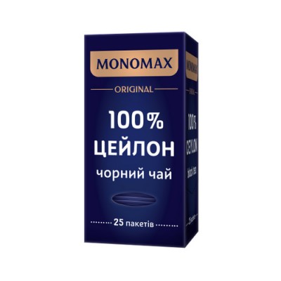 Чай чорний 2г*25, пакет, 100% CEYLON, МОNОМАХ