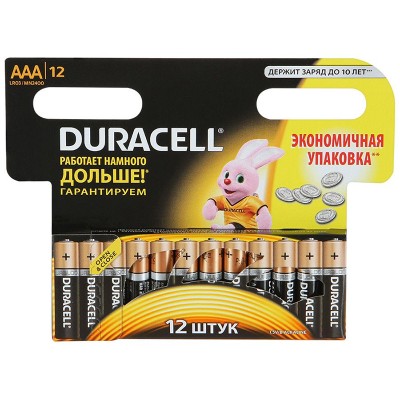 DURACELL Basic AАA батарейки алк. 1.5V LR03 12шт Бельгія