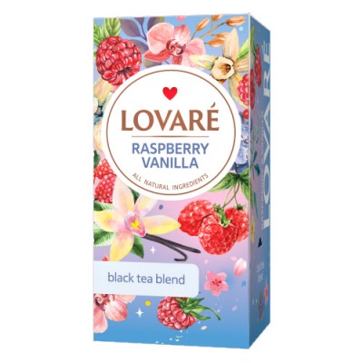 Чай чорний 2г*24, пакет, "Raspberry vanilla", LOVARE