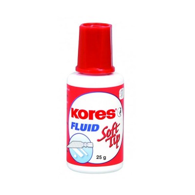 Коригуюча рідина Kores FLUID SOFT TIP з універсальним аплікатором, 20 мл