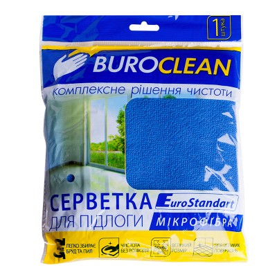 Салфетка для пола, микрофибра, BuroClean EuroStandart 50х60 см