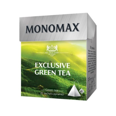 Чай зелений 1.5г*20, пакет, EXCLUSIVE GREEN TEA, МОNОМАХ