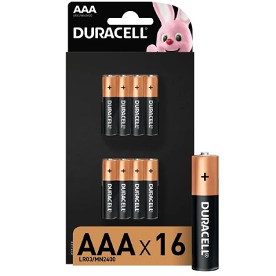 DURACELL Simply AАA батарейки алк. 1.5V LR03 16шт(4*4шт) отр набір Китай