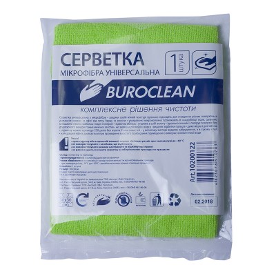 Серветка мікрофібра універсальна Buroclean 30х30