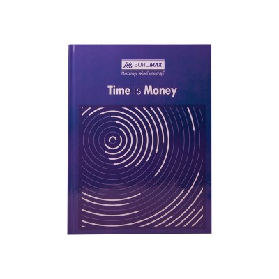 Книга обліку "TIME IS MONEY" 96 арк/кліт.оф.(тв. лам. обл), А4, синій