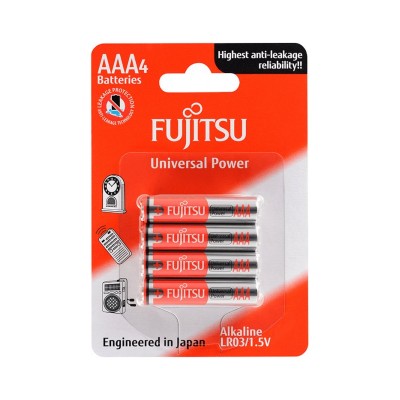 FUJITSU AАA батарейки лужні Alkaline Univ Power LR03 4шт Індонезія