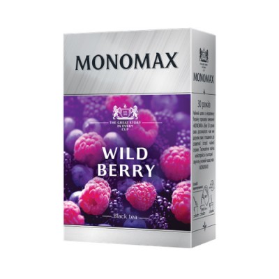 Чай чорний 80г, лист, WILD BERRY, МОNОМАХ