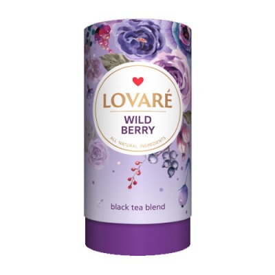 Чай чорний 80г, лист, "Wild berry", LOVARE